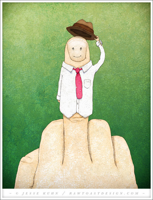 Editorial Illustration for Utne Reader &copy; RAWTOASTDESIGN