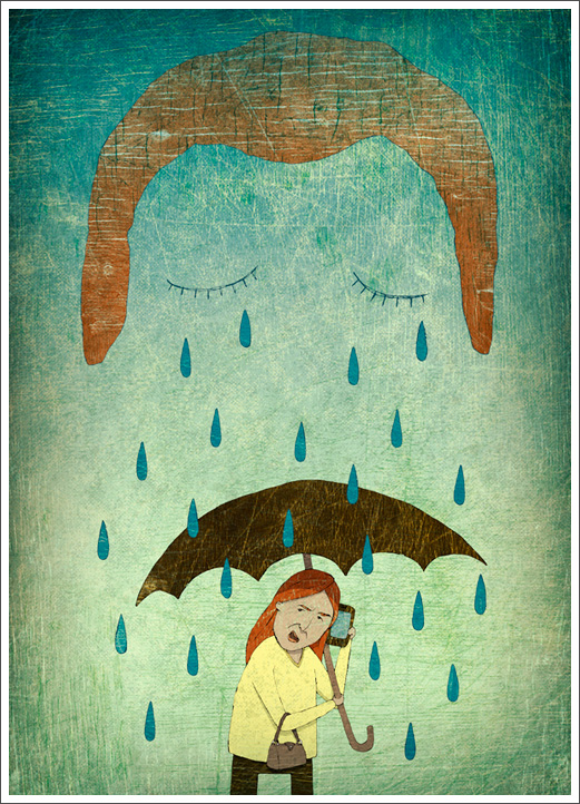 Freelance Illustration - Utne Reader Magazine: Narcissism &copy; RAWTOASTDESIGN