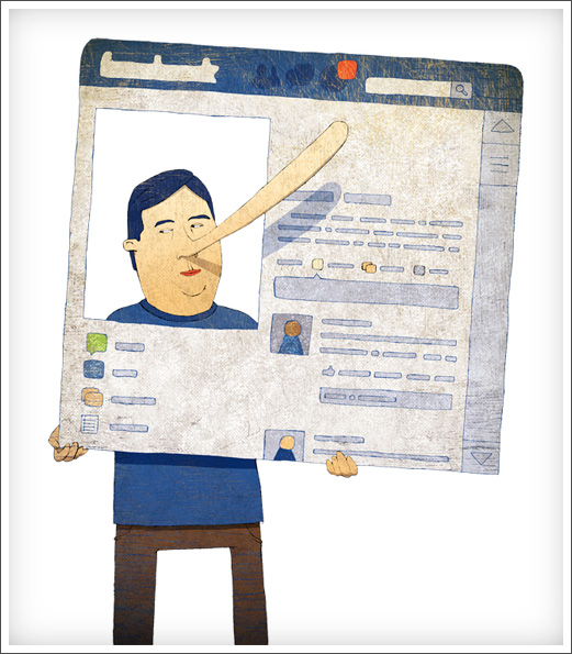 Editorial Freelance Illustration - Utne Reader Magazine: Narcissism &copy; RAWTOASTDESIGN